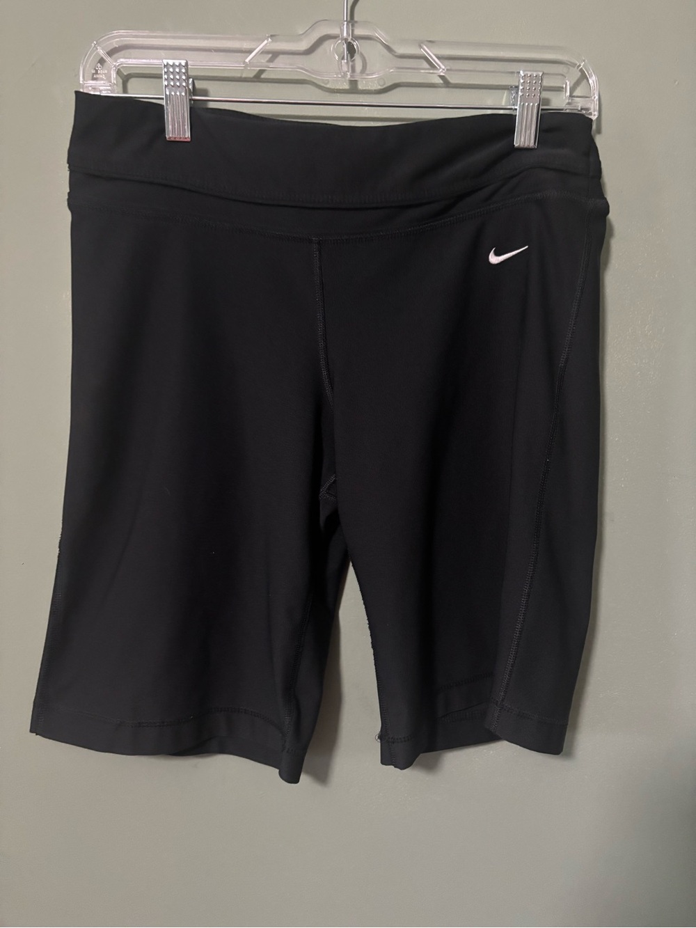 Nike Black Women's Mid-Rise Bike Shorts with White Swoosh AND adidas sport skirt